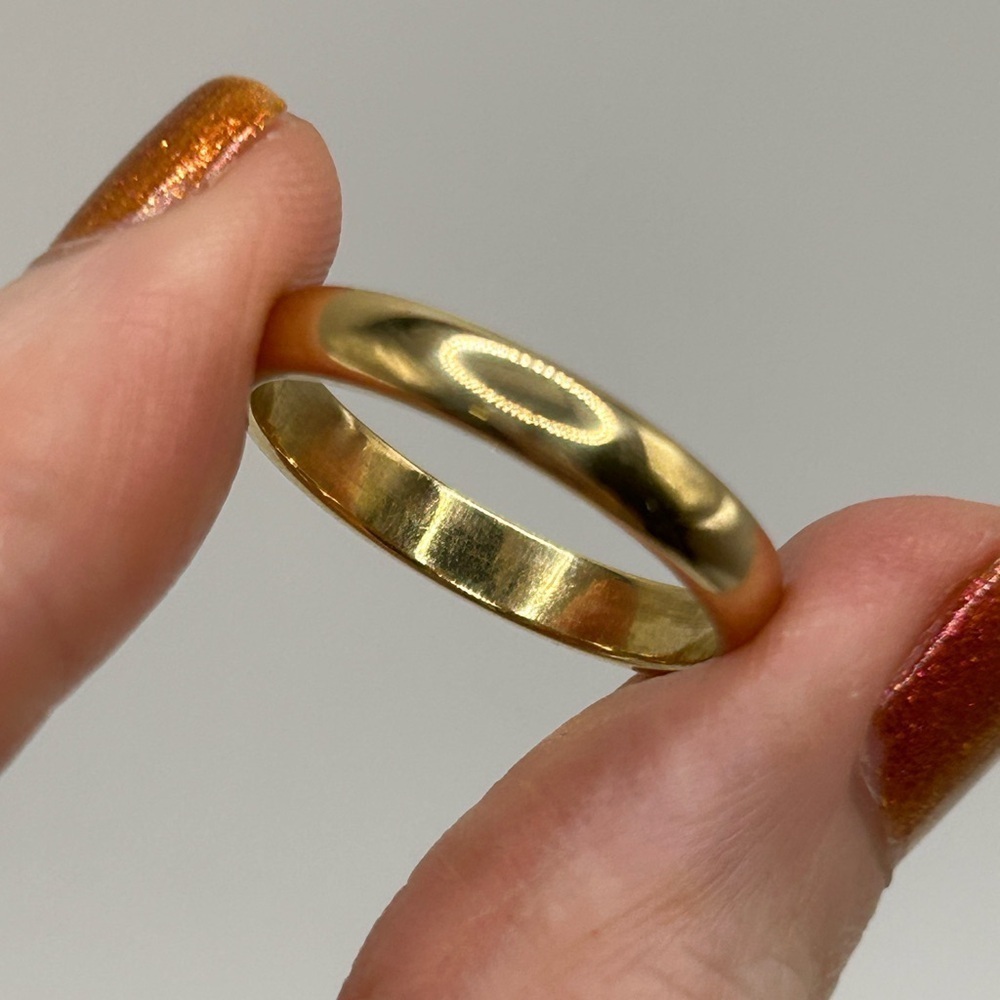 Estate 14k Yellow Gold Art Carved Wedding Band Ring 3.2 Grams Size 8.5